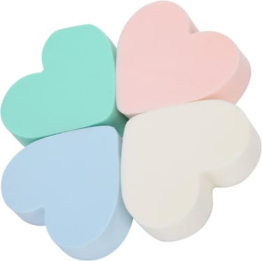 Marrkhor 8-Piece Heart Shaped Beauty Makeup Sponge Facial Makeup Blender Puff Cosmetic Tool, for Home, Gift Multicolor