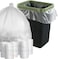 Marrkhor 30-Piece Garbage Bag White 46 x 52CM, Trash Bag Dustbin Bag Waste Bag Home Bag Strong