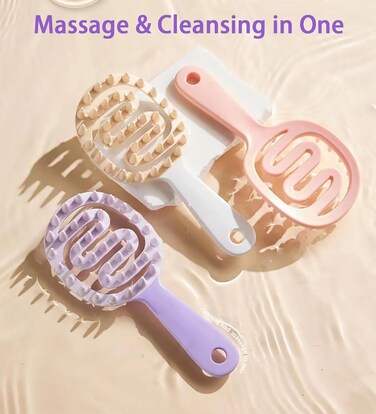 Marrkhor 1-Piece Hair Scalp Shampoo Brush, Scalp Care Brush Soft Hair Shampoo Brush for Scalp Exfoliator Multicolour