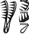 Marrkhor 2-Piece Hair Comb Styling Set Double Side Tail Combs with Pick Barber Wide Tooth Comb for Men Women