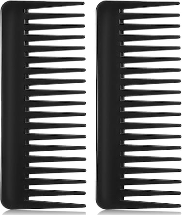 Marrkhor 2-Piece Hair Comb Wide Tooth Comb for Curly Hair, Detangling Combs without Handle Shampoo Hairdressing Combs