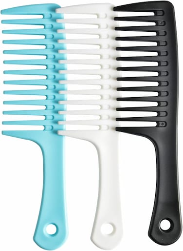 Marrkhor 2-Piece Wide Tooth Detangling Combs, Durable Styling Brush for Curly, Long and Wet Hair Types, Professional Hair Care, Wet Hair in all Types Multicolor