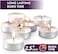 Marrkhor 50-Piece Tealight Candle,Unscented Wax Candles for Relaxing Atmosphere, Weddings, Home Decorative