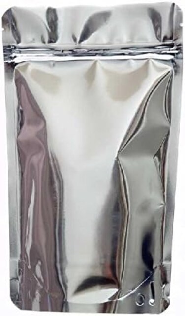 Marrkhor 24-Piece Silver Zip Lock Food Storage Pouches 16cm x 23cm