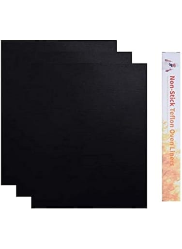 Yunfeng 3 Pack Barbecue Sheets Set Non Stick Oven Liners Teflon BBQ Mats for Charcoal Grill/Gas Grill/Electric Grills -Reusable, Heat Resistant Grill Mat for Grilling Meat, Seafood, Vegetables