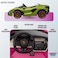 Lovely Baby Lamborghini Battery-Operated Powered Riding Car LB 6988EL for Kids, Remote-Control, Music &amp; Lights, Age 1-6 Yrs - Green