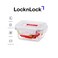 LocknLock 160ml Oven-Safe Borosilicate Glass Rectangular Container with Airtight Lid - Microwave, Freezer, and Dishwasher Safe