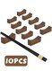 10PCS Wooden Chopstick Rests and Holders for Home, Hotel, Resta, urant Natural Premium Chopsticks Holders, Spoon Fork Knife Stand Rack Set