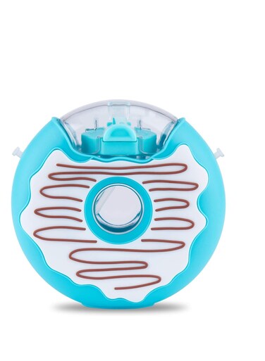 Kids Water Bottle, Donut Water Bottle with Straw for Kids, BPA Free &amp; Leak Proof Sports Cup with Straw, Toddler Drink Bottle with Shoulder Strap for Outdoor and School (Blue)