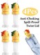Straw Cap For Water Bottles Anti-Choking Spill-Proof Twist Lid Portable And Safe Hydration Tool For Kids And Adults Fits Most Bottled Drinks(Orange &amp; Green)