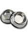 Stainless Steel Dog Bowls 2 PCS,Dog Dishes 400M Cat Bowl Water and Food with Rubber Base for Small Dogs, Cats, Puppy Rabbit and Kitten (Small)