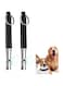 2 Pack Dog Whistle, Dog Whistle to Stop Barking Neighbors Dog, Adjustable Ultrasonic Silent Dog Whistle, Professional Recall Dog Training Whistles, Dogs Control Devices 16.5 Ft Range, Black