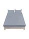 Smart Fitted Bed Sheet Plain Cotton Bed Sheet with 2 Pillow Covers Grey