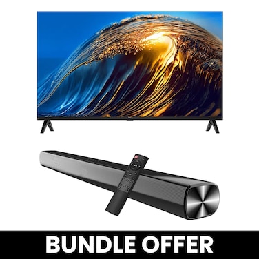 TCL 32 Inch HD Smart TV &amp;amp; Soundbar Bundle &amp;ndash; HDR, Ai-CLARITY &amp;amp; Bezel-less Design   Immersive 2-Channel Sound, USB, HDMI, Bluetooth &amp;amp; More - 32S4500A+SOUNDBAR