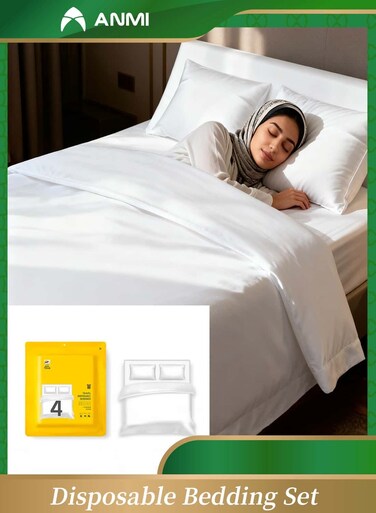 TOUR 4-Piece Portable Disposable Bedding Set