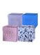 FABTEX Foldable Storage Set of 4 Storage Box In 04 Different Designs Fabric Foldable Storage Cube Boxes Size 30x30x30 Cm with Handle Ideal for Home Office and Every Day Use Best Buy
