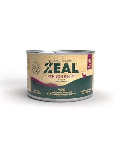 Zeal Grain Free Venison Recipe, All Life Stages Dog Wet Food 170g, Made in New Zealand