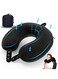 Travel Neck Pillow, Top Memory Foam Pillow for Head Support, Ideal for Airplanes, Cars, and Home Recliners, Adjustable and Soft, Black