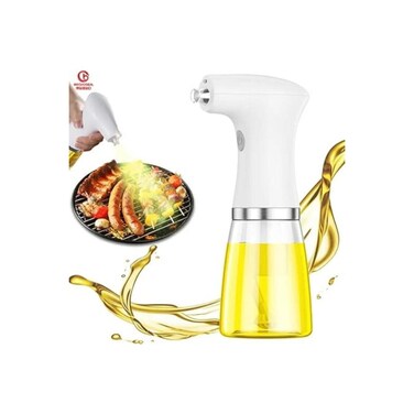 USB Rechargeable Olive Oil Sprayer &ndash; 240ml Glass Mister for Cooking, Salad, Air Fryer, BBQ