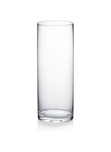 WGVI Cylinder Vase, 3" W x 8"H, Clear Skinny Narrow Glass Bud Vase for Wedding Party Flowers Centerpieces Home Office Decor, 1 Piece