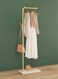 1-Piece Clothes Organizer and Metal Stand Gold/White 40x25x170 cm