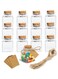 12Pack 1.7oz (50ml) Mini Glass Bottles with Cork Lids &ndash; Small Square Jars with Twine &amp; Blank Tags for Spices, DIY Crafts, Wedding Favors &amp; Gifts
