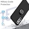 Samsung Galaxy A56 Case/Galaxy A36 Case Flexible Silicone Bumper, Camera Protection Thin Translucent Shockproof Matte Cover with 360 rotational Magnetic Ring Holder For Samsung Galaxy A56 (Black)