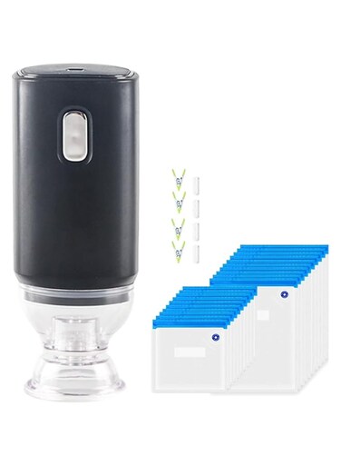 WinCheer Electric Food Vacuum Sealer with 20PC Reusable Storage Bags, Sous Vide Machine Kit for Anova, Joule Food Cookers Air Pump with 4 Sealing Clips &amp; 4 Sous Vide Clips (Vacuum Sealer &amp; 20 Pack)