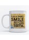 Smile Printed Mug White/Black/Beige