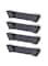 Universal Pot Lid Organizer for Cabinet - Upgraded 4 Pack Inside Cabinet Door Wall Mount Pan Top Storage Organizer Rack Holder for Kitchen, Fits 6&quot; to 10&quot; (Black)