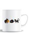 Premium Quality Two Sided Printed Coffee Mug Tea Cup Cat Pumpkin Halloween-01 For Home Office, Kids Men Women