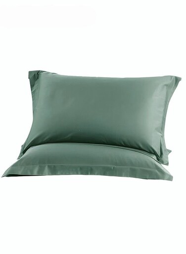 Piece 100% Cotton Soft Breathable Pillowcase Standard Size 48*74cm Solid Color Comfortable Sleep Durable Wrinkle Resistant Pillowcase Green