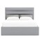 Lush Lounge Upholstered Single Size Bed (100 X 200 CM) Grey Color