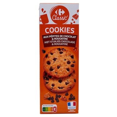 Carrefour Classic Chocolate Nougatine Cookies, 200g