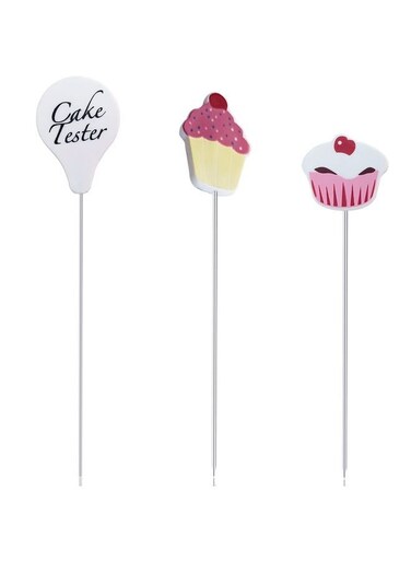 3 Pcs Cake Tester Needle Stainless Steel Cake Testing Probe Cake Tester for Baking,Home Bakery Muffin Bread Skewer Cake Testing Stick