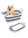 Collapsible Dog Bathtub with Water Drain Plug, Pet Tub and Dog Bath Tub for Dog/Cat/Pet and Puppy Bath Tub, Dog Tub for Pets and Cats (Gray)