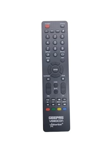 Replacement Remote Control Compatible For Geepas TV LCD LED, Star Star TV LCD LED, Videocon Smart TV LCD LED