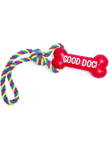Camon Vinyl Bone with Rope 39Cm