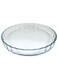 Round, Fluted Glass Baking Dish, 2 Lt Capacity, 29.7 Cm Diameter, 4 Cm Height