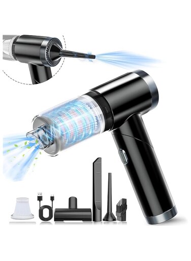 FALAHOM Mini Vacuum Cleaner, 9000Pa Handheld Car Vacuum Cleaner and Air Duster, Portable 90&deg;Foldable Little Vacuum &amp; Air Blower &amp; Pump, USB-C Charging for Car, Home, Office, Pet