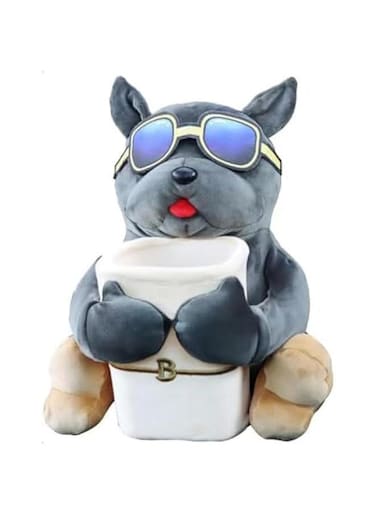 Multifunctional Deluxe Car Trash Can and Storage Box,Cute Car Tissue Box, Creative Animal Cartoon Tissue Box Decorative Organizer for Car Home, Dog