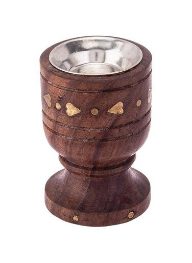 AKDC Wooden Incense Burner 7Cm X 7Cm X 10Cm Brown