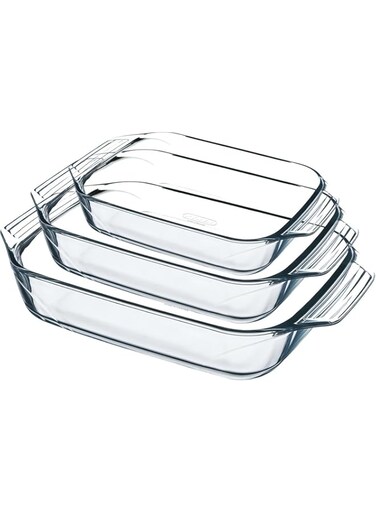 Pyrex PY 277990 Transp Irresistible Ovenschaal Set van 3 Stuks