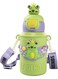 450ml Kids Stainless Steel Insulated Water Bottle &acirc;&euro;&ldquo; Cute Cartoon Thermos Flask, Leak-Proof Portable Vacuum Bottle for School, Travel &amp; Outdoor. (Green)