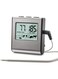 Care Grill Thermometer &acirc;&euro;&ldquo; Large LCD Digital Cooking Food Meat Thermometer with Clock Timer   Stainless Steel Probe for Smoker, Oven, Kitchen &amp; BBQ Grill