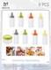 9 Pcs set , 8 Mini Condiment Squeeze Bottles, a round seasoning box.1oz Plastic Ketchup Bottles Squirt Honey Tomato Salad Dressing Container for Bento Box, Lunch, BBQ, Camping
