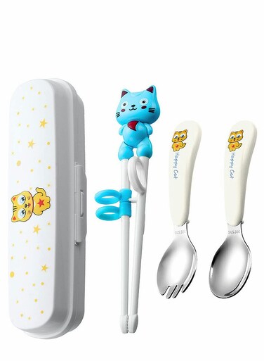 Kids Training Chopsticks, 1 Pair Children, Easy to Use Right Learning for Beginners, Anti-Dislocation Buckle Design, Includes Portable Box