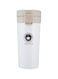 Walled Thermal Mug White Insulated Coffee Mug with Leak-Proof Lid, Non-Slip Base &amp; Sweat-Free Design - Stainless Steel Travel Cup for Hot/Cold Office