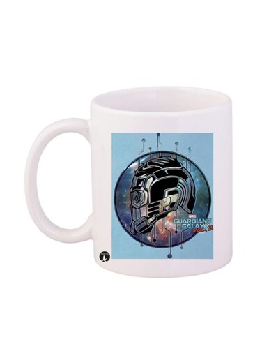 Printed Mug White Blue Black 11ounce