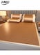 Summer Bedding Set,3-Piece of Ice Silk Cooling Bedding Set,(1 Mattress +2 Pillowcases) Breathable and Soft ,Foldable Soft Cooling Mat&iuml;&frac14;&OElig;Antibacterial and Bacteriostatic,1.8*2.0 M,Classic Grid Brown